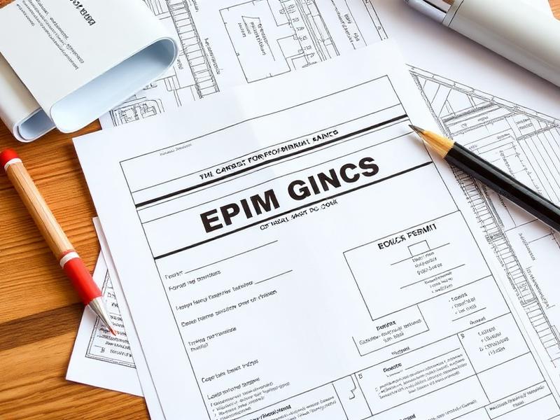 Garage door installation permit documentation and building code reference materials